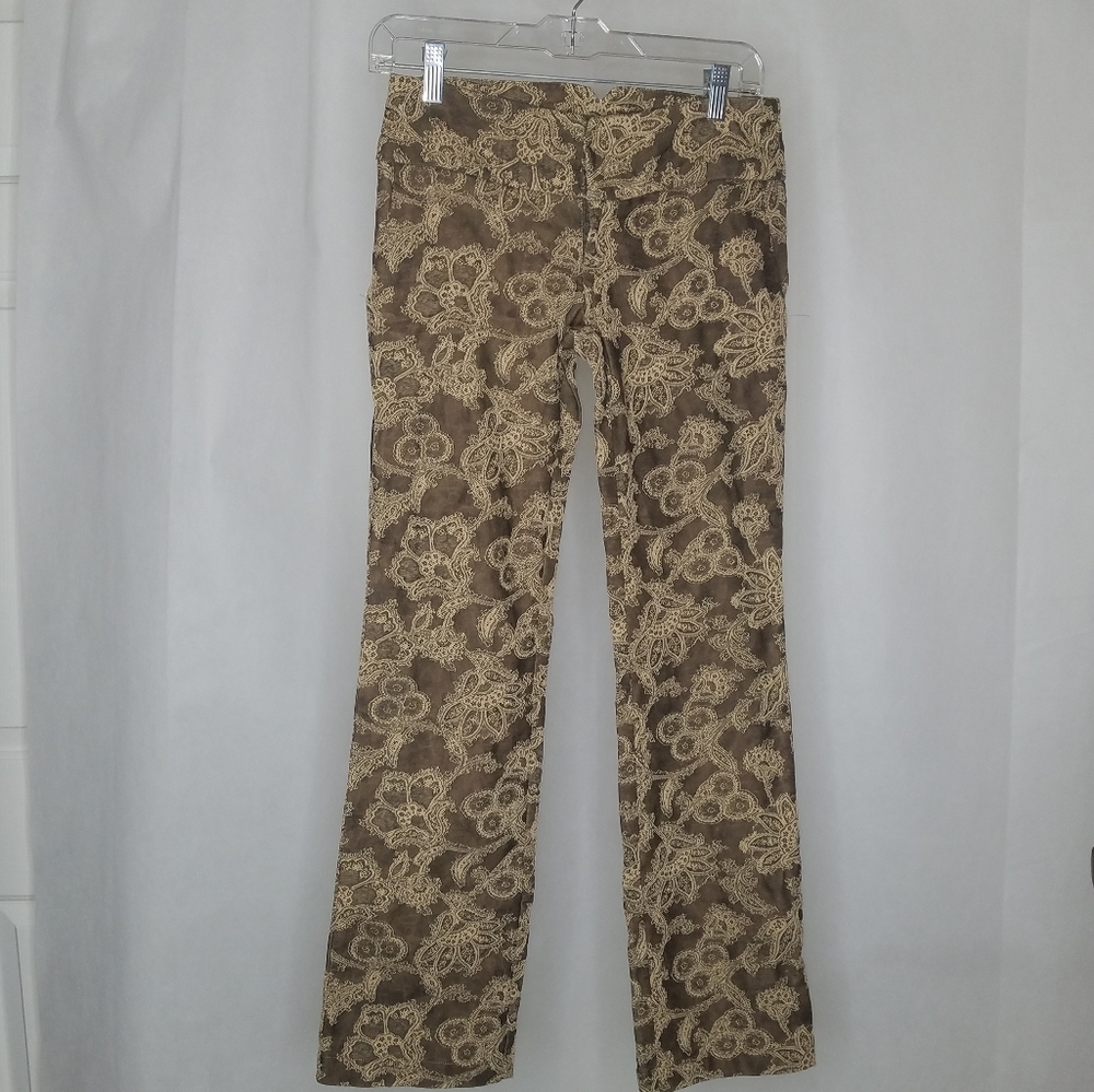 Wet Seal Brocade Pants Brown/Tan Sz S
